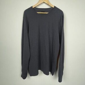 Cuts Clothing Men's XXL Waffle‎ Knit Thermal Gray Long Sleeve Pullover